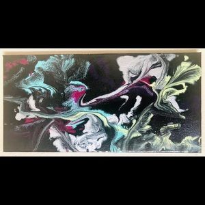 Acrylic abstract pour painting